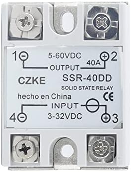 Ezzon ממסר מצב מוצק SSR 10DD 25DD 40DD DC בקרה DC ​​מעטפת לבנה שלב יחיד ללא כיסוי פלסטיק 3-32V