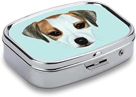 כיכר גלולת מקרה קריקטורה כלב גלולת תיבת מתכת רפואת מקרה הגלולה ארגונית עבור כיס ארנק ונסיעות 2. 2 * 1.6