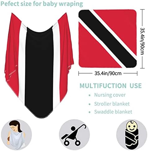 דגל של שמיכה לתינוקות של טרינידד וטובגו מקבלת שמיכה לעטיפת כיסוי חוט של יילודים של תינוקות