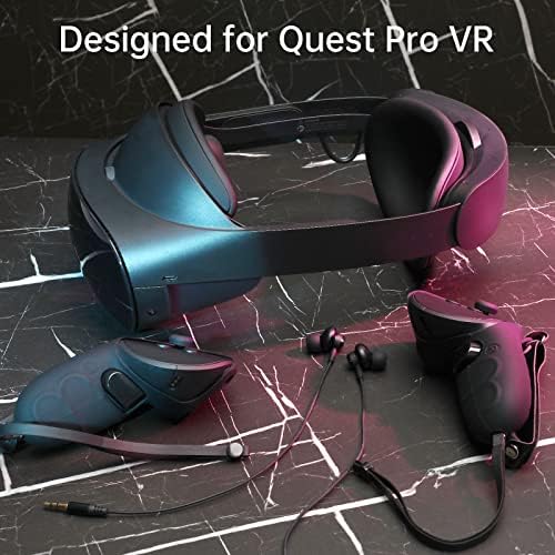 Controler Vrbrother Controller Grip תואם ל- Meta Quest Pro, סיליקון VR ידית מגן על רצועת מפרק כף היד המתכווננת