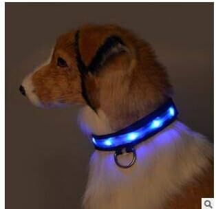 אליטשין סופר כיף לילה מהבהב ניילון LED אור חיות מחמד צווארוני בטיחות כלבים