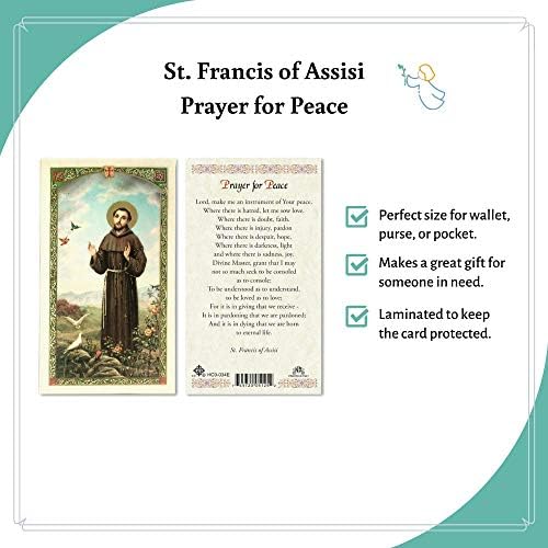 פרנציסקוס הקדוש-תפילה לשלום כרטיס קדוש-למינציה