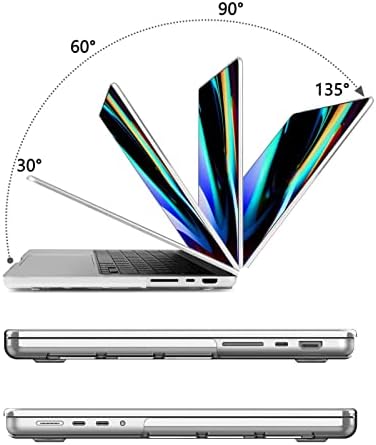 ICASSO תואם ל- MacBook Pro 14 אינץ 'מארז 2023 2021 2022 שחרור M2 A2779 A2442 M1 PRO/MAX שבב, כיסוי מגן מעטפת