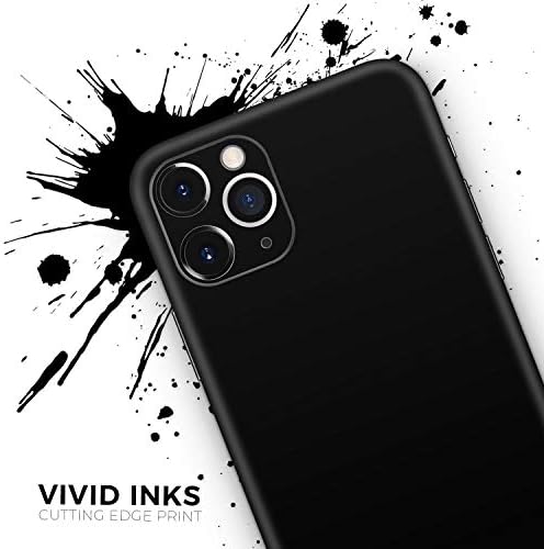 תכנן Skinz מצב מוצק שחור מגן ויניל מדבקות עטיפת עור עטיפה תואם ל- Apple iPhone 11 Pro Max