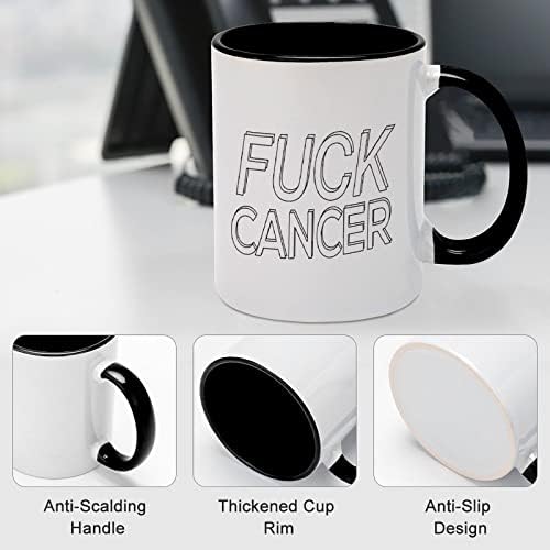 FCK סרטן קרמיקה ספל קריאייטיב שחור בתוך כוס קפה קפה ספלי ידית עמידות מתנות ייחודיות