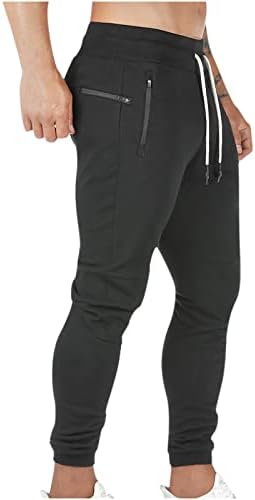 מכנסי טרנינג עם גרביונים מזדמנים של Badhub לגברים מכנסי טרנינג צבעוני רגל קטנים מכנסי כושר מכנסיים רצים רזים