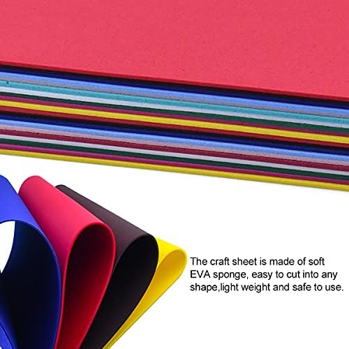 גיליונות מלאכת יד של EVA קצף 30 גיליונות מלאכת קצף גיליונות 10 צבעים 12 x 8 צבעוני יצירה צבעונית גיליונות יצירת