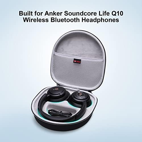 מקרה קשיח של Xanad עבור Anker Soundcore Life Q20 / Q45 / Q30 / Q35 היברידי אוזניות ביטול רעש פעיל - שקית
