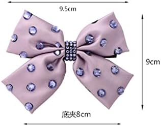 Wionc Rhinestone Wave Point Series Bow Clip אופקי
