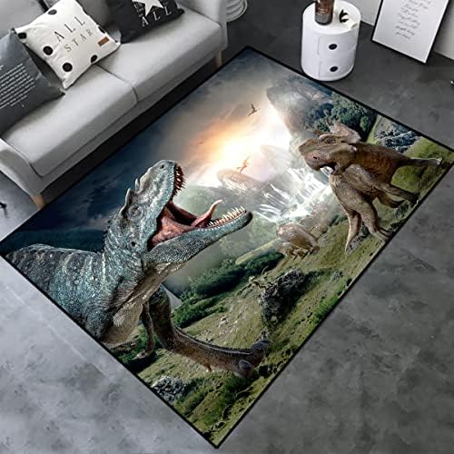 דינוזאור שטיחים באזור, דינוזאור קבוצת בראשיתי יער רך ללא החלקה שטיחים לילדים חדר סלון חדר שינה בית תפאורה