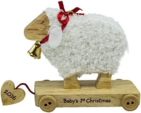 סימן היכר מזכרת קישוט תינוק של 1 חג המולד כבש קטן