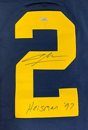 צ'רלס וודסון חתימה מישיגן 1997 הייסמן חתם קנאים של גופיית הכדורגל