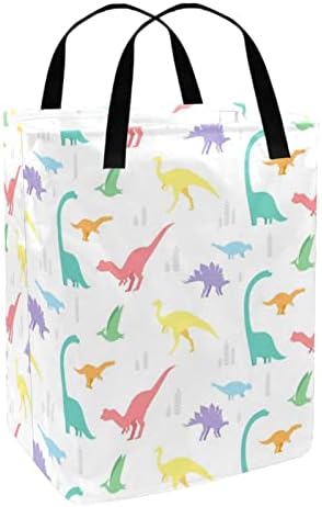 דינוזאורים והדפס עטלף מעופף סל כביסה מתקפל, סלי כביסה עמידים למים 60 ליטר אחסון צעצועי כביסה לחדר שינה