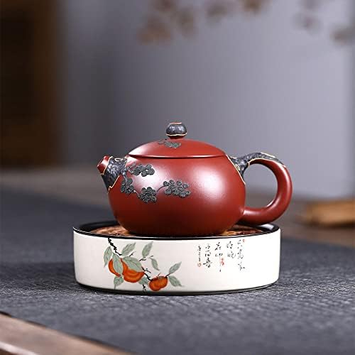 Yixing מקורי חימר סגול צבוע ביד עץ אורן xi shi shi קומקום, Da Hong Pao Zisha Teapot, 250 מל,