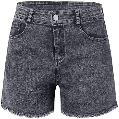 מכנסיים קצרים בג'ינס עם המותניים המותניים של Xiloccer.
