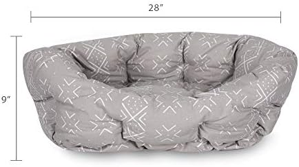 מיטת חיית מחמד של סטודיו שוליים, בינוני, חוט בוץ אפור, 28 x 24 x 9