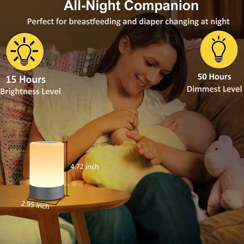 ז קני משתלת לילה אור לילדים, מגע קטן מנורות לחדר שינה, משתלת מנורת להנקה, סוללה מופעל מנורת לילה,