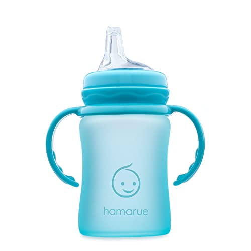 כוסות קש זכוכית 3 ב -1 לפעוטות / בקבוקי תינוק מזכוכית מצופה סיליקון / כוס מעבר לא רעילה לתינוק