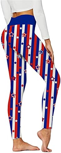 נשים חלקה התחת סקראנץ חותלות אמריקאי דגל הדפסת אולטרה רך יוגה מכנסיים גבוהה מותן הרם באט סקראנץ שלל