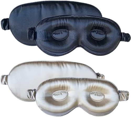 משי משי מסכת עיניים משי משי - מסכת עיניים מתאר תלת מימדית לשינה, מסיכת שינה כיסוי עיניים עם רצועת