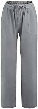 מכנסיים מזדמנים של נשים מכנסיים מותניים אלסטיים מכנסיים מותניים גבוהים מכנסיים נושמים מכנסיים פשוטים