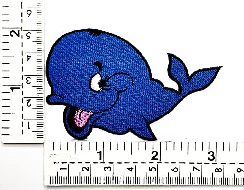 HHO תיקון סט 3 חלקים. טלאי דולפין כחולים דולפין תינוקות חיה לבעלי חיים מדבקות קריקטורה מעיל רקמה ז'קט
