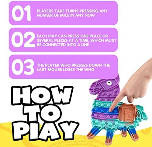 LLAMA POP SIDGET צעצוע משכך מתח סיליקון, גודל גדול 6 '', 14 '' מושלם למשחק פאזל לחברים של ילדים, טובות מסיבת