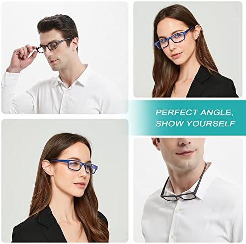 Ytdbns משקפי קריאה 4 -חבילות לנשים - גברים חסימת אור כחול חסימת משקפיים משקפי עדשה ברורים קוראים משקפי
