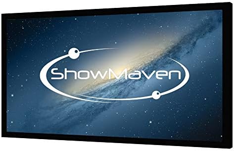 ShowMaven 100in /120in מסך מקרן מסגרת קבועה, אלכסוני 16: 9, פעיל 3D 4K Ultra HD מסך מקרן לקולנוע או
