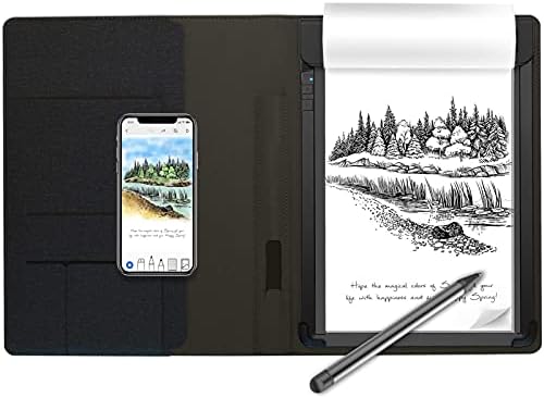 רויול רורייט חכם כתיבה דיגיטלית כרית עבור עסקים, אקדמי ואמנות, עם פוליו, עט, 2 * 5 פנקסים