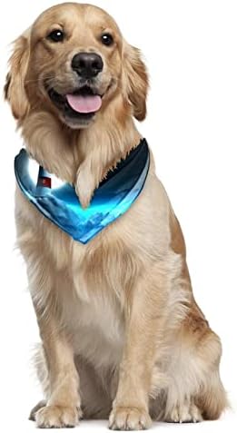 כלבים מתכווננים בנדנות 2 חתיכות, מגדלור קוב קרכיט רך כחול ללבוש יומי של חיות מחמד, צעיפי קרכיף של