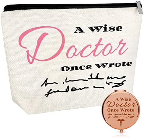 GFHZDMF מתנות לרופא לנשים תיק איפור תודה הערכת רופא מתנות מתנות איפור כיס מראה רופא מתנות מתנות