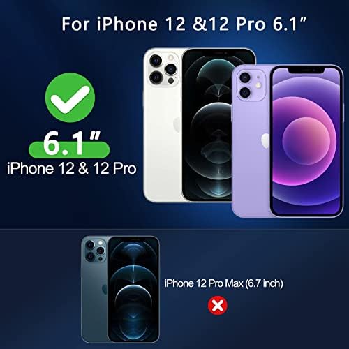 DOB Secs עבור מארז iPhone 12 Pro עם Stand, מארז iPhone 12 עם קיקסטנד, מארז טלפון ברור לאייפון 12/12 Pro 6.1