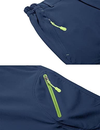 מכנסי קפרי 3/4 מכנסי קפרי של Biylaclesen מכנסי טיול מהיר ויבש עם 4 כיסי רוכסן אימון אימון אימון קפריס