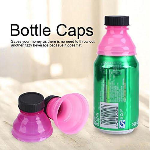 6 יחידות ברור סודה יכול מכסים, לשימוש חוזר רחיץ צבעוני פלסטיק יכול מכסה פקקי בקבוקים, סודה לשתות