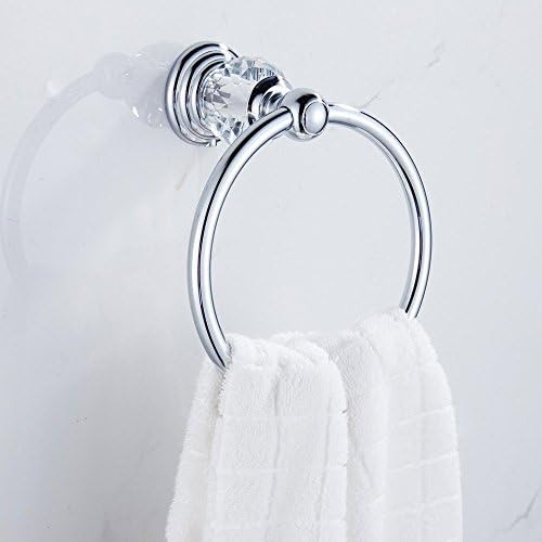 סט חומרת אמבטיה של ליידן קריסטל, אביזרי אמבטיה כרום טבעת מגבת מכסף מוטות טואלט נייר טואלט מחזיק