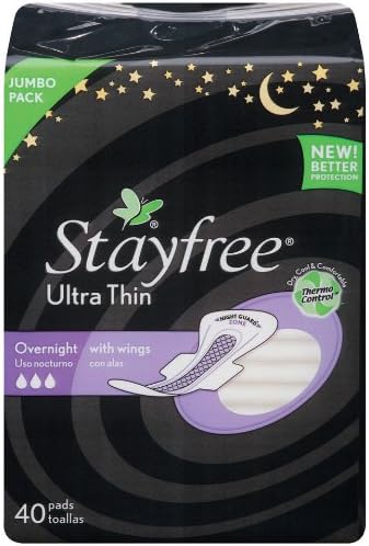 StayFree Ultra דק בן לילה עם כנפיים, 28 ספירות