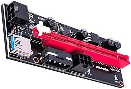 מחברים PCI -E Riser 009S 1x 16x מאריך PCI E USB RISER כפול 6 PIN מתאם כרטיס SATA 15PIN עבור BTC MINER USB