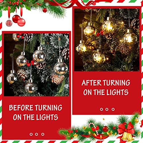 6 מחשבים אורות דקורטיביים LED אורות עץ חג המולד אורות עץ חג המולד אורות חג המולד אורות בועת