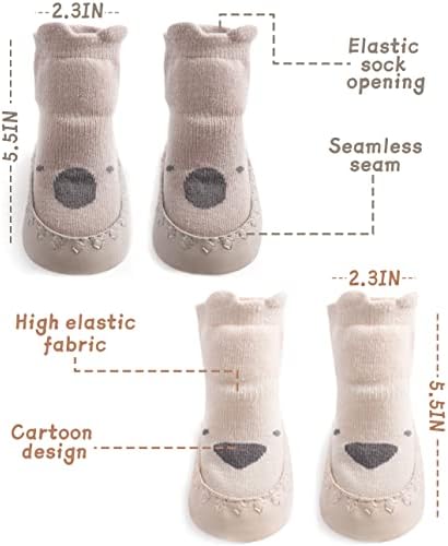 גרבי תינוקות של שיבו פעוט גרבי תינוקות יילודים שאינם מחליקים גרביים לתינוקות 3 זוגות