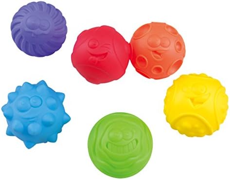 פליגו כדורים חושיים לתינוק מגוון גדול במרקם קשת וצבע ילדים צעצועים אמבטיה 6 צבעים רכים וסוחטים כדורים