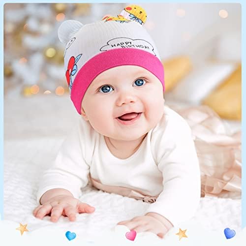 Geyoga 6 חלקים כובע תינוק בן יומו דוב אוזניים כובעי תינוק