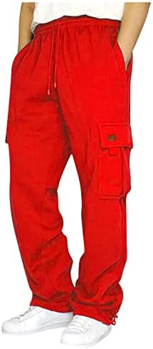 מכנסי מטען רגועים של גברים מכנסיים מכנסיים מכנסיים מזדמנים מרובי כיס מטיילים מכנסי טרנינג חיצוניים מכנסי טרנינג