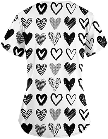 חולצות קיץ של נשים חולצות ולנטיין לנשים טיז גרפי בגדים טרנדיים מתנות ליום האהבה לאופנה שלה מודפס שרוול קצר