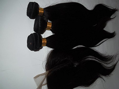 שיער שיער מלזי בתולה שיער טבעי 1 אמצע חלק סגירת + 3 חבילות 10 -28 ישר טבעי צבע יכול להיות צבוע