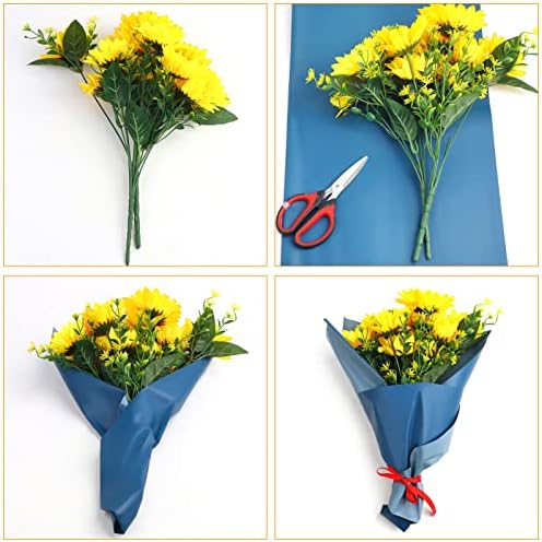 פוימאס 20 גיליונות פרח גלישת נייר, דו צדדי עמיד למים חנות פרחים זר גלישת נייר אספקת עבור פרחוני