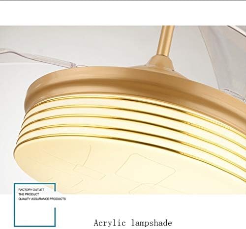 מאוורר תקרה של AUNEVN מאווררי תקרה עם מנורה מאוורר תקרה בלתי נראית אור LED פשוט מאוור