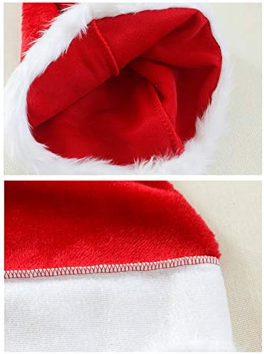 סנטה כובעים, פרימיום קטיפה חג המולד כובע, יוקרה קטיפה עיבוי & מגבר; הגדלת עבור חג המולד תלבושות מסיבת משפחה