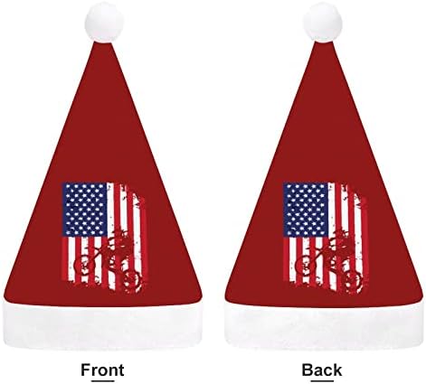 אמריקאי דגל מוטוקרוס אופני עפר חג המולד כובע סנטה כובע עבור יוניסקס מבוגרים נוחות קלאסי חג המולד כובע עבור מסיבת