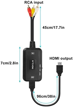 BD&מ RCA ל HDMI ממיר, Composite, HDMI-מתאם, זכר AV, HDMI ממיר תומך 1080P PAL/NTSC תואם עם PS